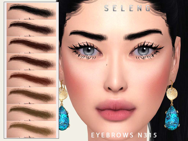 Sims 4 — Eyebrows N315 by Seleng — The eyebrows has 21 colours and HQ compatible. Allowed for teen, young adult, adult