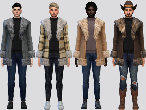 Sims 4 — Ross Fur Coat by McLayneSims — TSR EXCLUSIVE