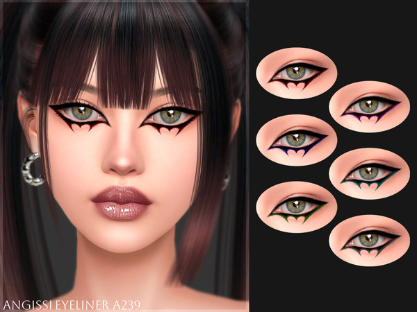 Sims 4 — Eyeliner A239 by ANGISSI — PREVIEWS MADE USING HQ MODE Makeup category
