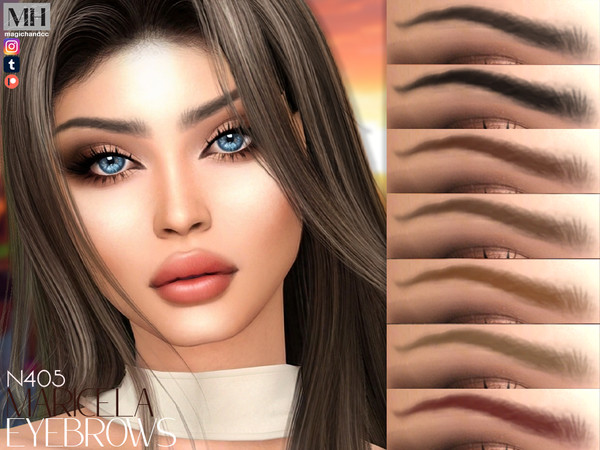 Sims 4 — Maricela Eyebrows N405 by MagicHand — Natural brows in 13 colors - HQ Compatible.