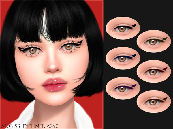 Sims 4 — Eyeliner A240 by ANGISSI — PREVIEWS MADE USING HQ MODE Makeup category