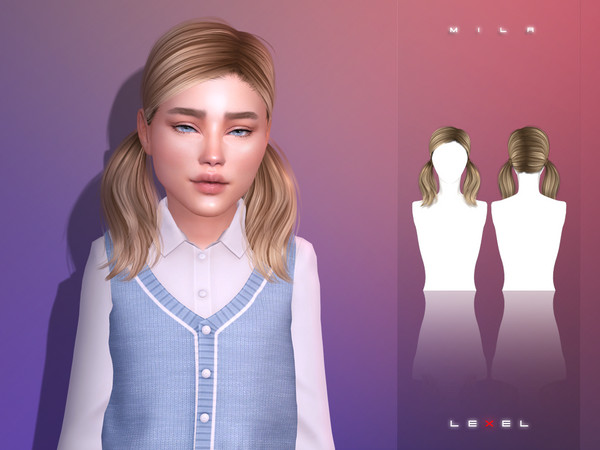 Sims 4 — LEXEL - Mila child hairstyle by LEXEL_s — 30 swatches