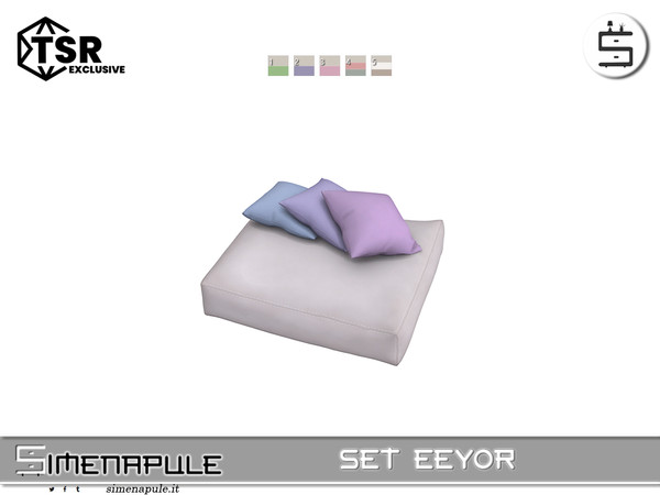 Sims 4 — [SeN4] Set Eeyor - Floor Pillows by Simenapule — Set Eeyor Set Eeyor Set Eeyor