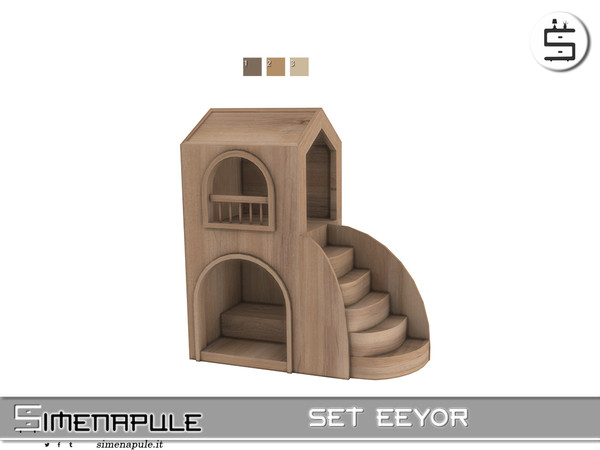 Sims 4 — [SeN4] Set Eeyor -  Wooden Bedhouse Frame by Simenapule — Set Eeyor Set Eeyor Set Eeyor