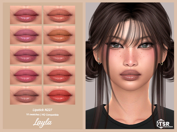 Sims 4 — Lipstick N227 by Layla — Previews were made using HQ Mod