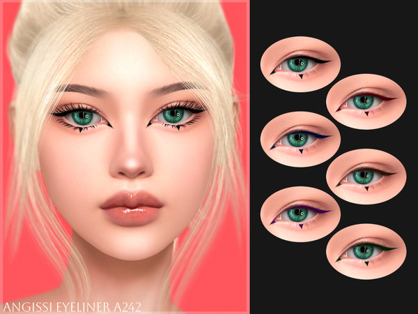 Sims 4 — Eyeliner A242 by ANGISSI — PREVIEWS MADE USING HQ MODE Makeup category