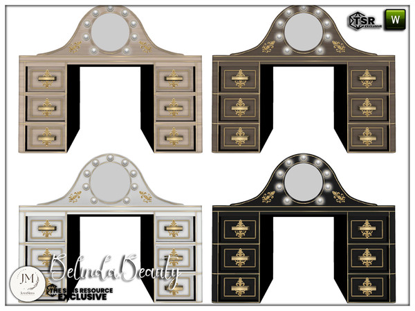 Sims 4 — Jomsims Belinda beauty table mirror by jomsims — Belinda Beauty Set for your Sims