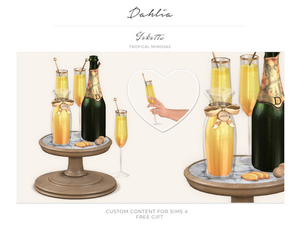 Sims 4 — Dahlia - Gokotta Tropical Mimosas by VentaStudio — A collection of summer themed items by Dahlia