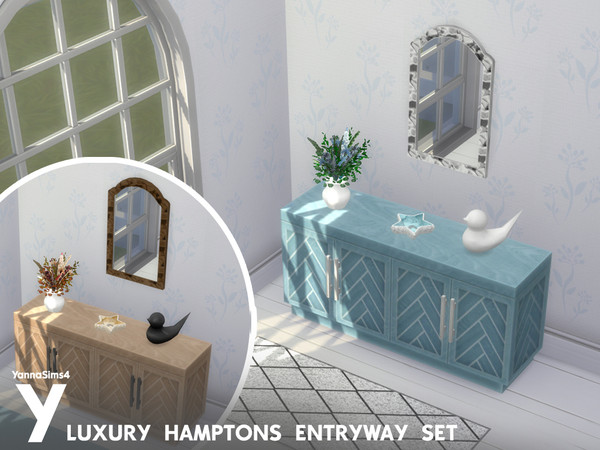 Sims 4 — YannaSims4 Luxury Hamptons Entryway Set Bird by YannaSims4CC — Hi! This CC set is part of a series inspired by