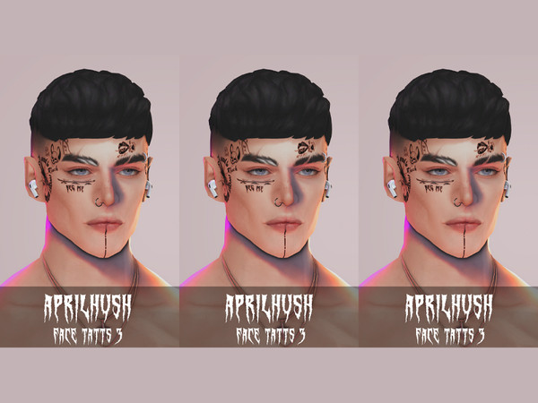 Sims 4 — [aprilhush] face tatts 3 by aprilhush — 22 options