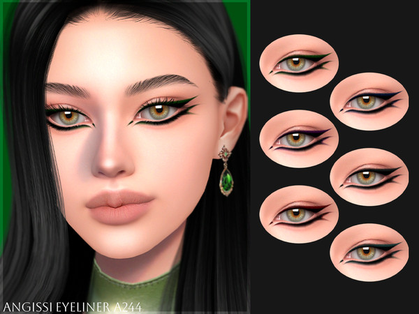 Sims 4 — Eyeliner A244 by ANGISSI — PREVIEWS MADE USING HQ MODE Makeup category