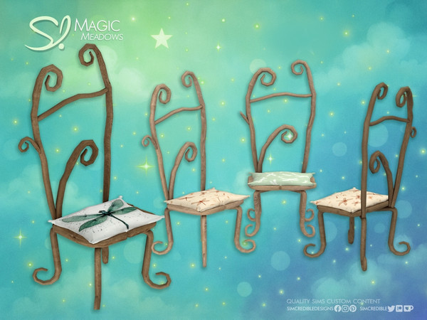 Sims 4 — Magic Meadows Chair by SIMcredible! — Let this teen bedroom bring your fantasy forest dreams to life!