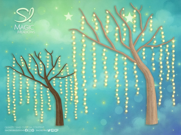 Sims 4 — Magic Meadows Wall Tree Lamps Tall by SIMcredible! — To close this enchanted collection, we are bringing the