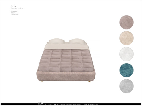 Sims 4 — Aria - bed double by Severinka_ — A set of furniture and decor for the living room in the neoclasic style. 8
