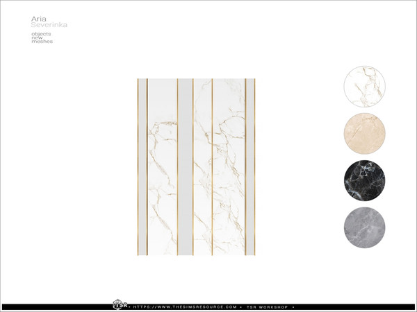 Sims 4 — Aria - wall mirror panel SW by Severinka_ — A set of furniture and decor for the living room in the neoclasic