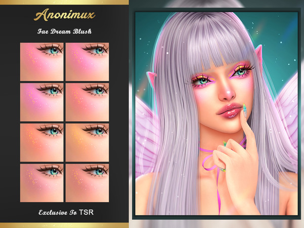 Sims 4 — Fae Dream Blush by Anonimux_Simmer — - 8 Swatches