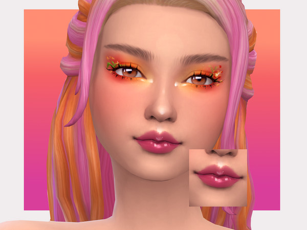 Sims 4 — Daylily Lipgloss by Sagittariah — base game compatible, 8 swatches, properly tagged, enabled for all occults,
