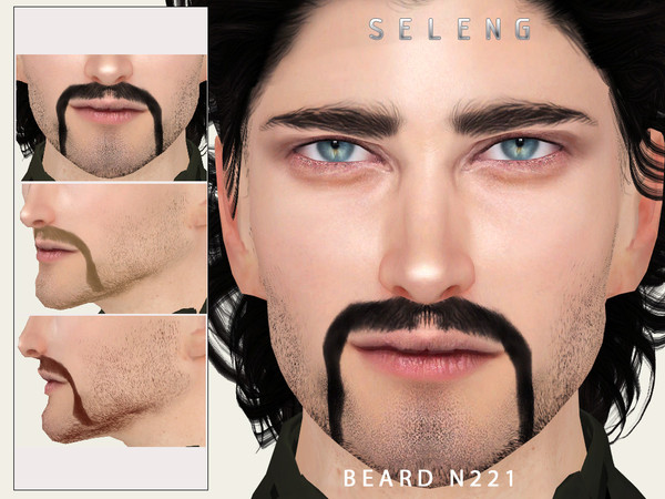 Sims 4 — Beard N221 by Seleng — HQ compatible beard with 21 colours, available for Teen to Elder.