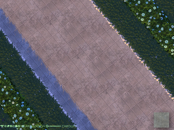 Sims 4 — Sasso Terrain Paint 3 by Caroll912 — A single swatch of lightly textured, geometric concrete terrain paint in