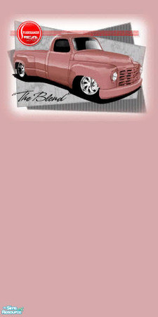 Sims 2 — NK Vehicle Walls - Studebaker Truck by MoMama — A strangely pink 50s Studebaker truck atop an equally pink