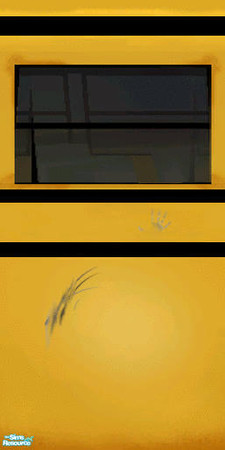 Sims 2 — Yellow Bus Living Panel Inside3 by DOT — Yellow Bus Living Panel Inside3 Yellow Bus Living. Roof Meshes by FA