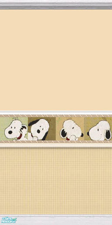 Sims 2 — Judy Snoopy Kids Room - Wallpaper by judyhugsnoopy — Wallpaper with Snoopy Border.