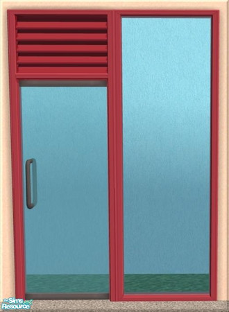 Sims 2 — NK Embrasure Wind/Drs - Red by MoMama — Windows and doors in Red. Matches the plaid set and short windows in Red