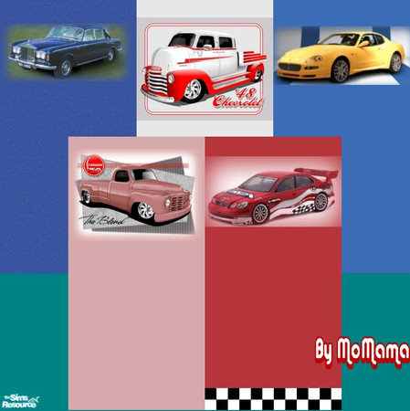 Sims 2 — NK Vehicle Wallpapers by MoMama — I ended up with several wallpapers with vehicles on them, so I thought I'd