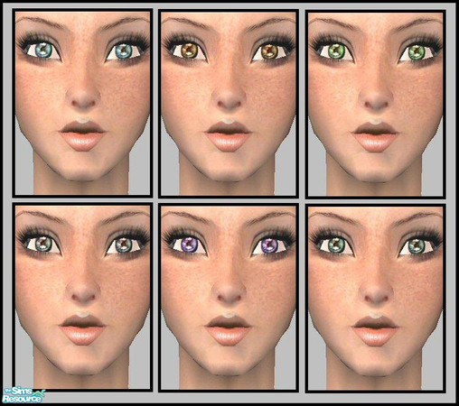 Sims 2 — Reflection Eyes by Lola — Detailed Reflection Eyes in 6 Different Colors.