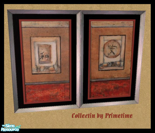Sims 2 — Primetime Asian Influence by Primetime024 — This set contains 2 beautiful Asian Influence prints. They can be