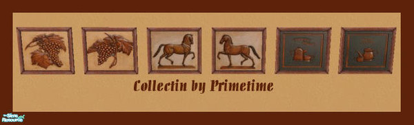 Sims 2 — Primetime's 3 D Prints by Primetime024 — This set includes 6 3-D prints. They are done beautifully in a copper