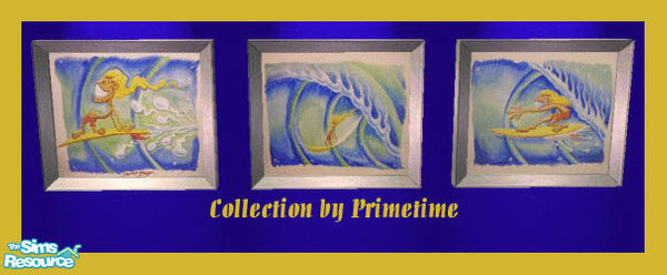 Sims 2 — Primetimes Drew Brophy Catch A Wave by Primetime024 — This collection contains 3 prints by artist Drew Brophy.