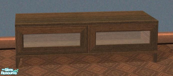 Sims 2 — NK Mallory Cadet Blue LR - Coffee Tbl by MoMama — A coffee table in dark teak. Get the mesh from Sims2Play at