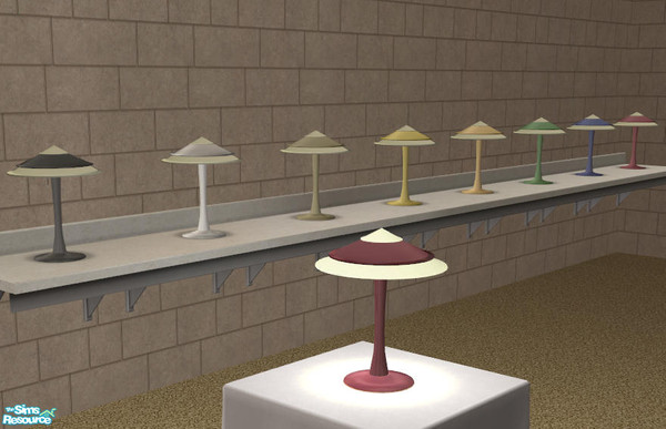 Sims 2 — Classic Sim Lamp Red Brushe - #337261 by DOT — Classic Sim Lamp Red Brushed Classic Sim Lamp matching in-game