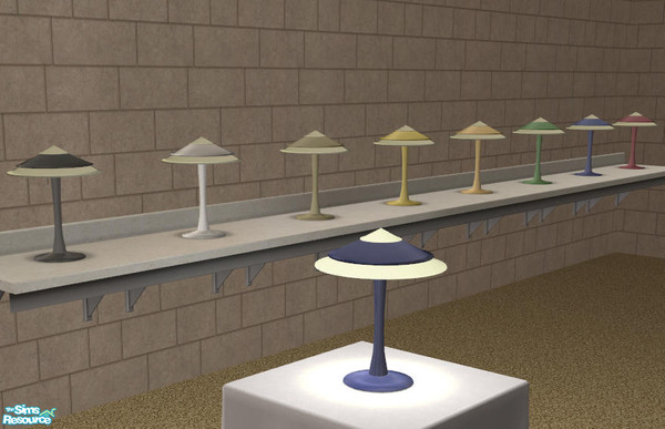 Sims 2 — Classic Sim Lamp Blue Brush - #337261 by DOT — Classic Sim Lamp Blue Brushed Classic Sim Lamp matching in-game