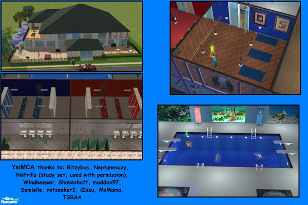Sims 2 — YsiMCA by jennikj — The YsiMCA is a great place to workout, relax, or have a bbq with friends! Features: men's