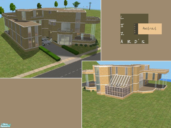 Sims 2 — Lizard's Abstract 3 by *Lizard* — 3rd house of Abstract set. 6bedrooms 3bath. Great for large family or Med.