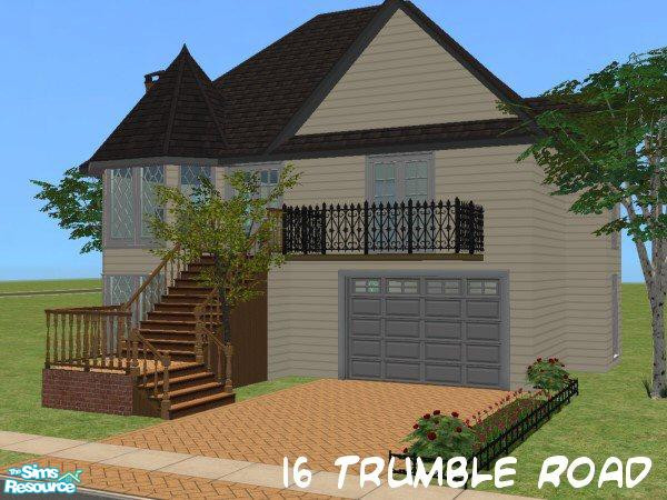 Sims 2 — 16 Trumble Road by ddgangel — This is a one floor house although it has two storys. The garage is situated on