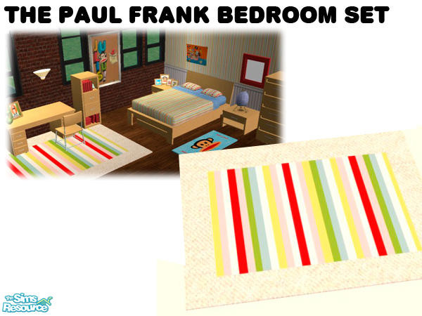Sims 2 — Paul Frank Bedroom Set - 3x4 Rug by agaliha5 — A fun set inspired by Paul Frank products. Look at my other