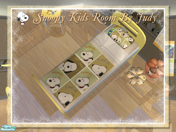 Sims 2 — Judy Snoopy Kids Room - SnoopyBedding 2 by judyhugsnoopy — Recolor of Maxis bedding.