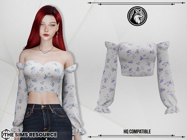 Sims 4 — Samara Top by ForLima — 6 Colors