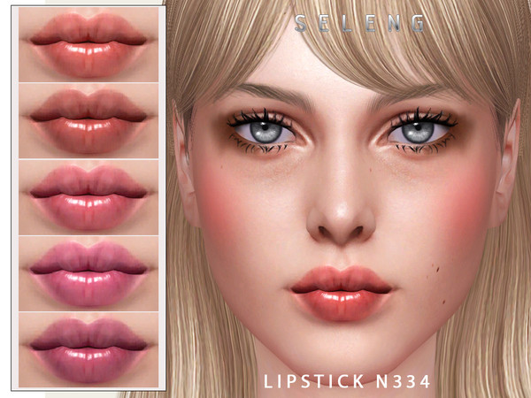 Sims 4 — Lipstick N334 by Seleng — The lipstick has 15 colours and HQ compatible. Allowed for teen, young adult, adult