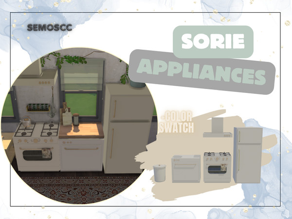 Sims 4 — Sorie Kitchen Appliances by semoscc — Refrigerator
