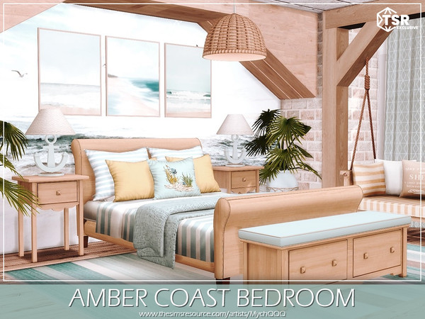 Sims 4 — Amber Coast Bedroom by MychQQQ — Value: $ 15,846
