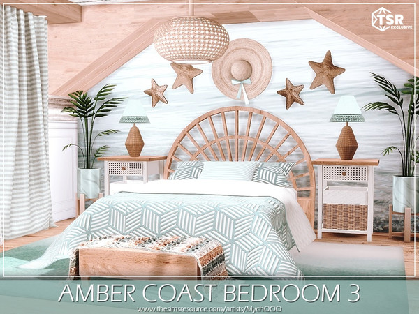 Sims 4 — Amber Coast Bedroom 3 by MychQQQ — Value: $ 14,818