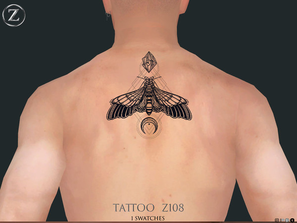 Sims 4 — TATTOO Z108 by ZENX — Base Game