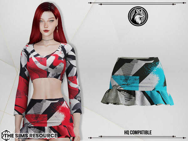 Sims 4 — Anna Set Skirt by ForLima — 4 Colors