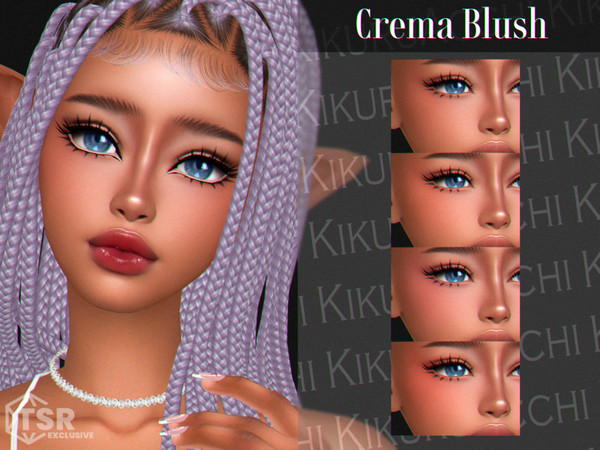 Sims 4 — Crema Blush by Kikuruacchi — - It is suitable for Female and Male. ( Teen to Elder ) - 4 swatches - HQ