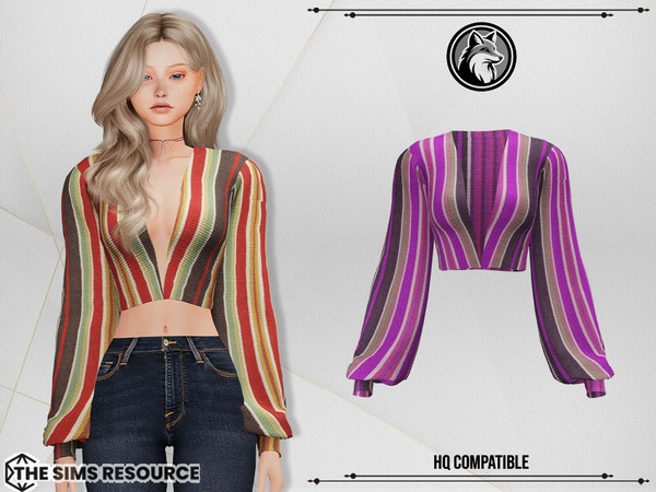 Sims 4 — Bella Top by ForLima — 4 Colors