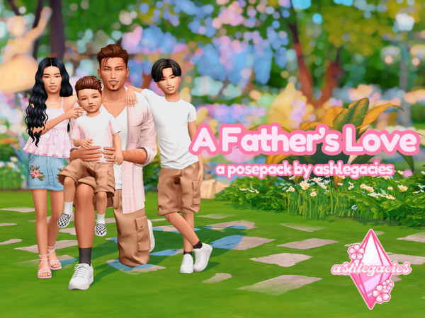Sims 4 — A Father's Love Posepack by ashlegacies — - Posepack